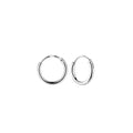 Silver Hoop Earrings (0.39") - High Quality 925 Sterling Silver Jewelry