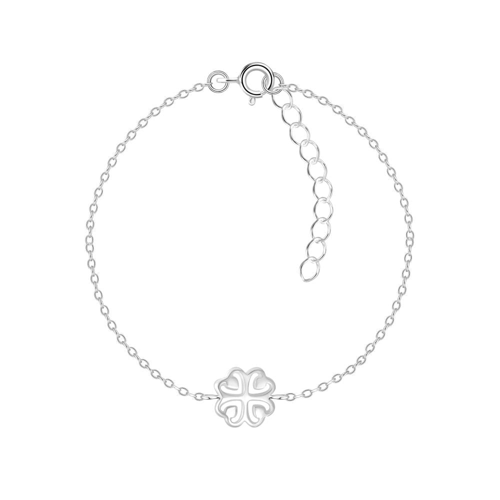 Silver Clover Bracelet - High Quality 925 Sterling Silver Jewelry