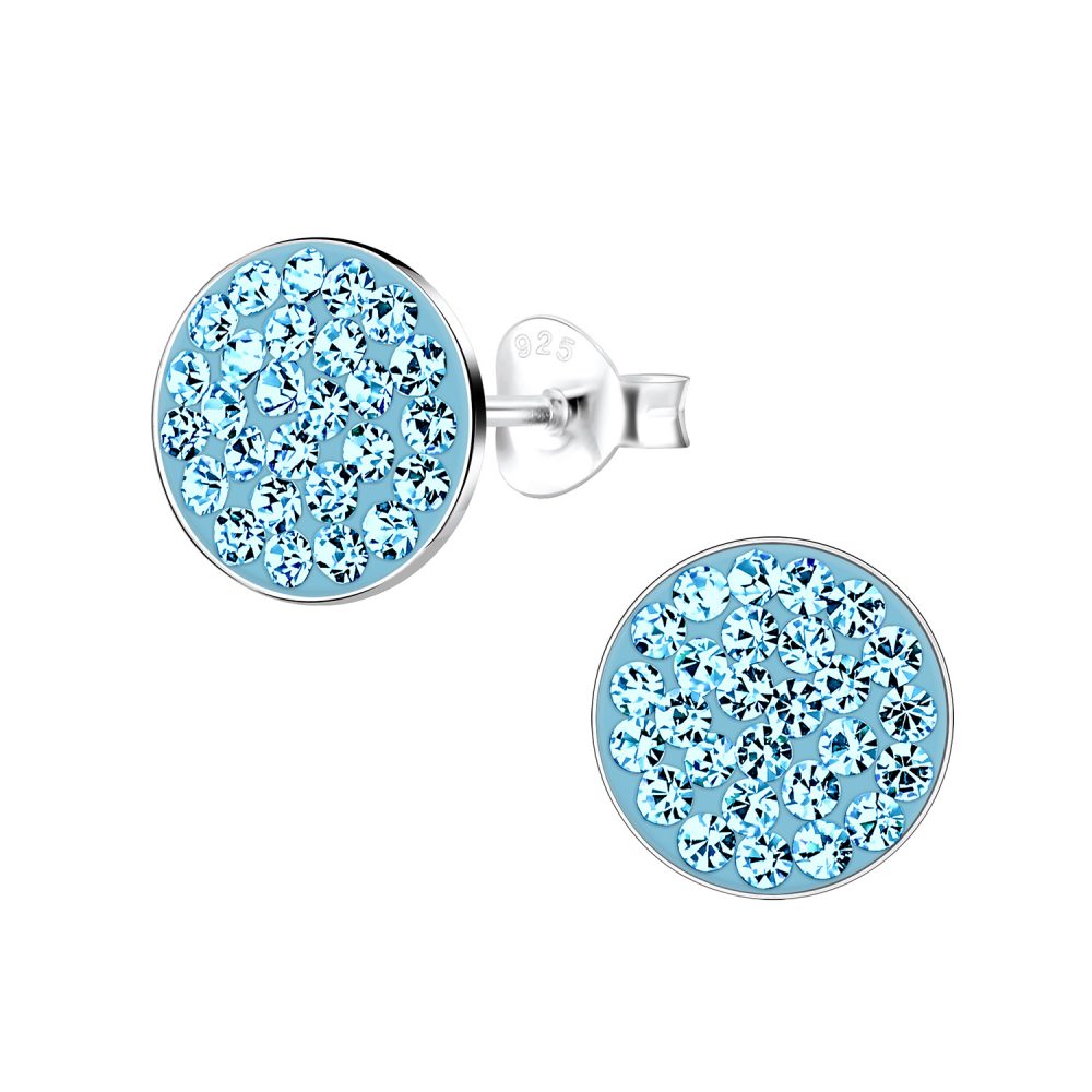 Silver Round Studs — Aqua Bohemica - High Quality 925 Sterling Silver Jewelry