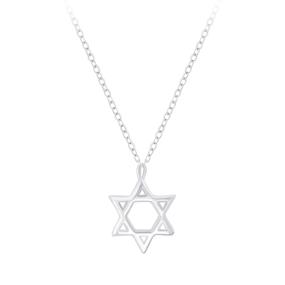 Star of David Necklace (18") - High Quality 925 Sterling Silver Jewelry
