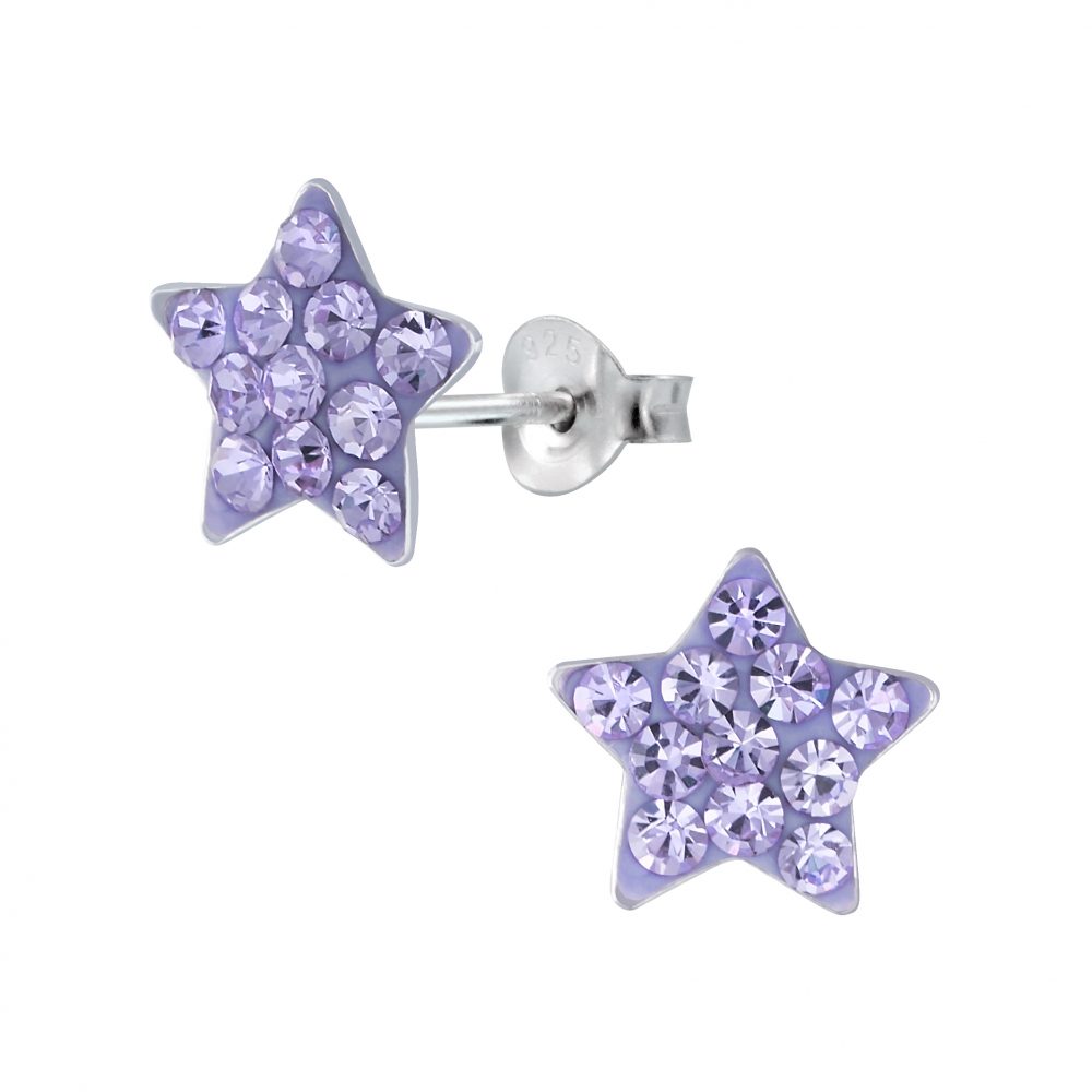Star Studs — Violet - High Quality 925 Sterling Silver Jewelry