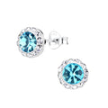 Teal Round Studs - High Quality 925 Sterling Silver Jewelry