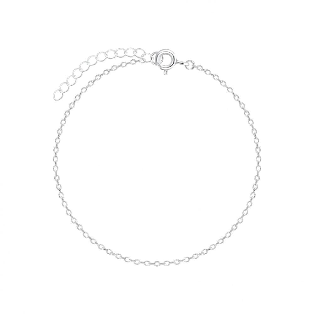 Extendable Silver Chain Bracelet (7") - High Quality 925 Sterling Silver Jewelry