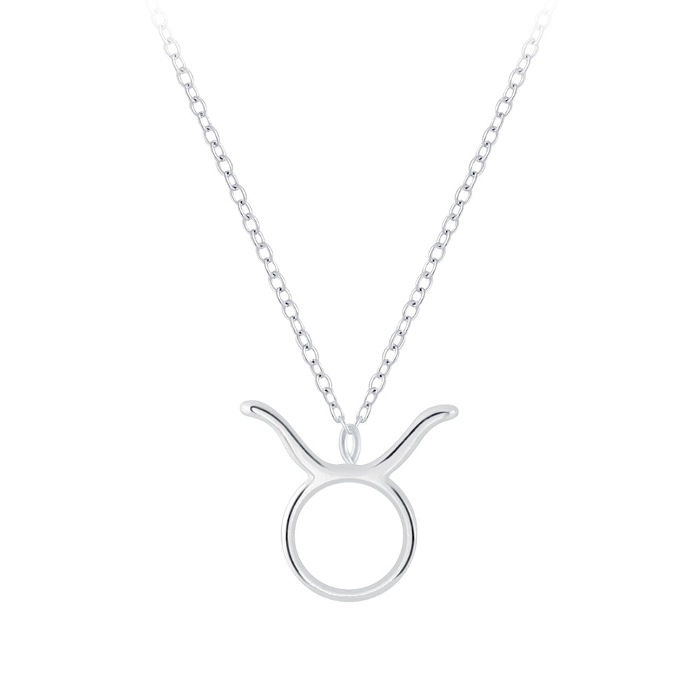Taurus Zodiac Sign Necklace (18") - High Quality 925 Sterling Silver Jewelry