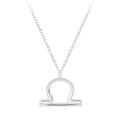 Libra Zodiac Sign Necklace (18") - High Quality 925 Sterling Silver Jewelry