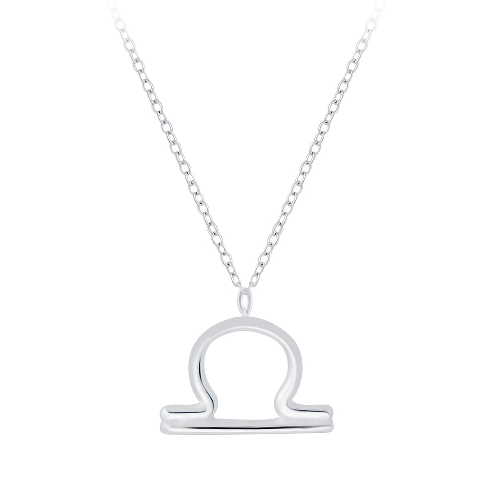 Libra Zodiac Sign Necklace (18") - High Quality 925 Sterling Silver Jewelry