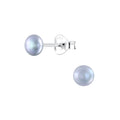 Studs Sterling Silver () Freshwater Pearl Grey - High Quality 925 Sterling Silver Jewelry