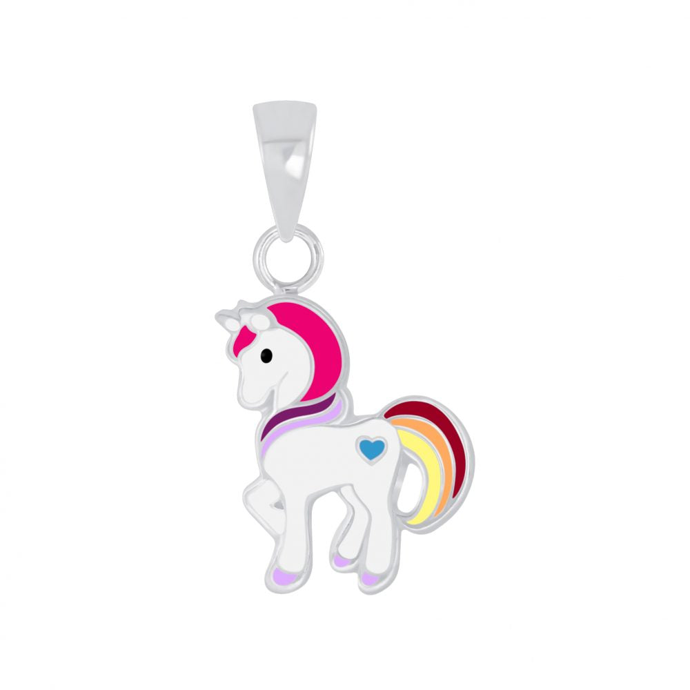 Colorful Unicorn Pendant - High Quality 925 Sterling Silver Jewelry