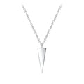 Silver Triangle Necklace (18") - High Quality 925 Sterling Silver Jewelry