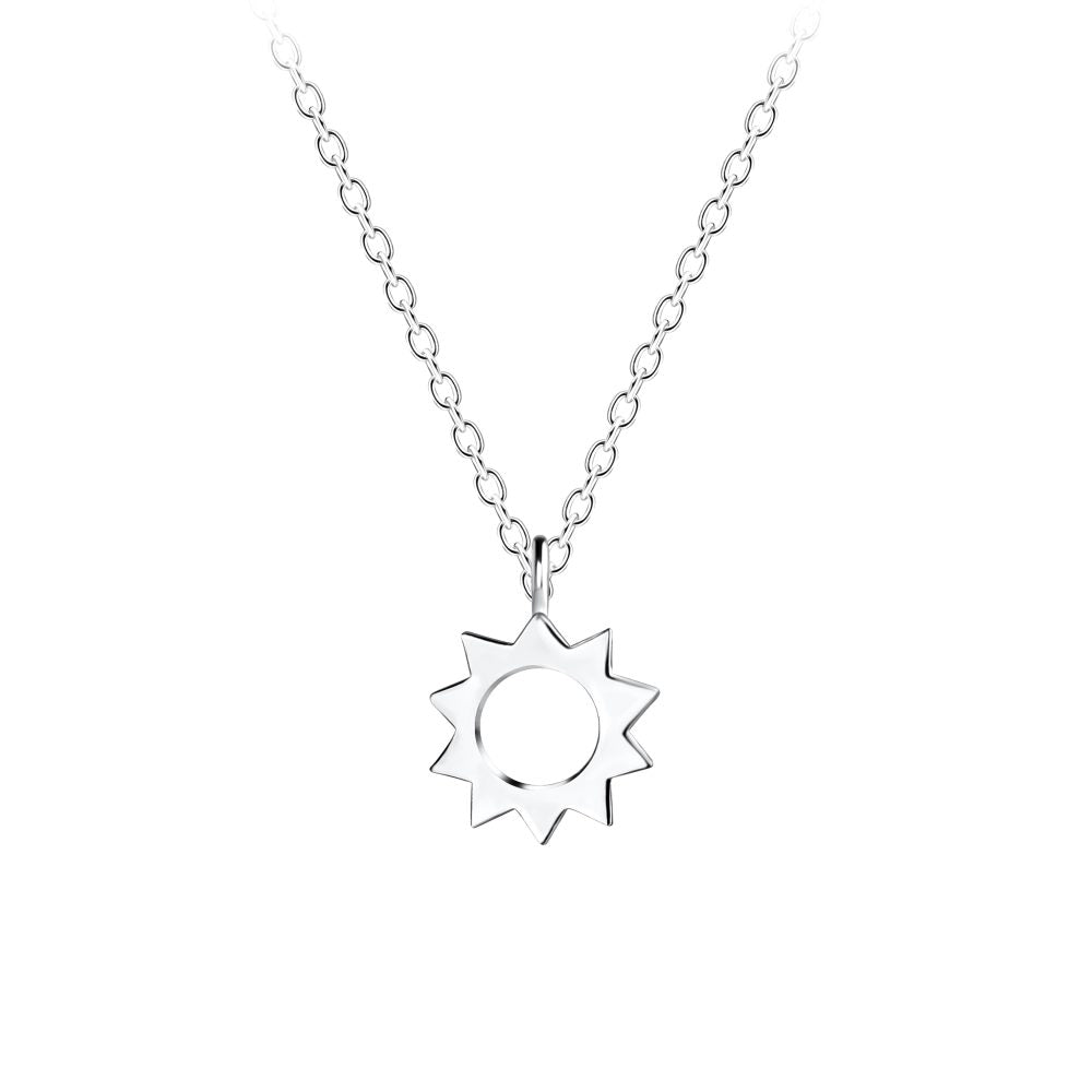 Silver Sun Necklace - High Quality 925 Sterling Silver Jewelry