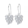 Silver Leaf Earrings - High Quality 925 Sterling Silver Jewelry