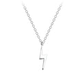 Lightning Bolt Necklace (18") - High Quality 925 Sterling Silver Jewelry