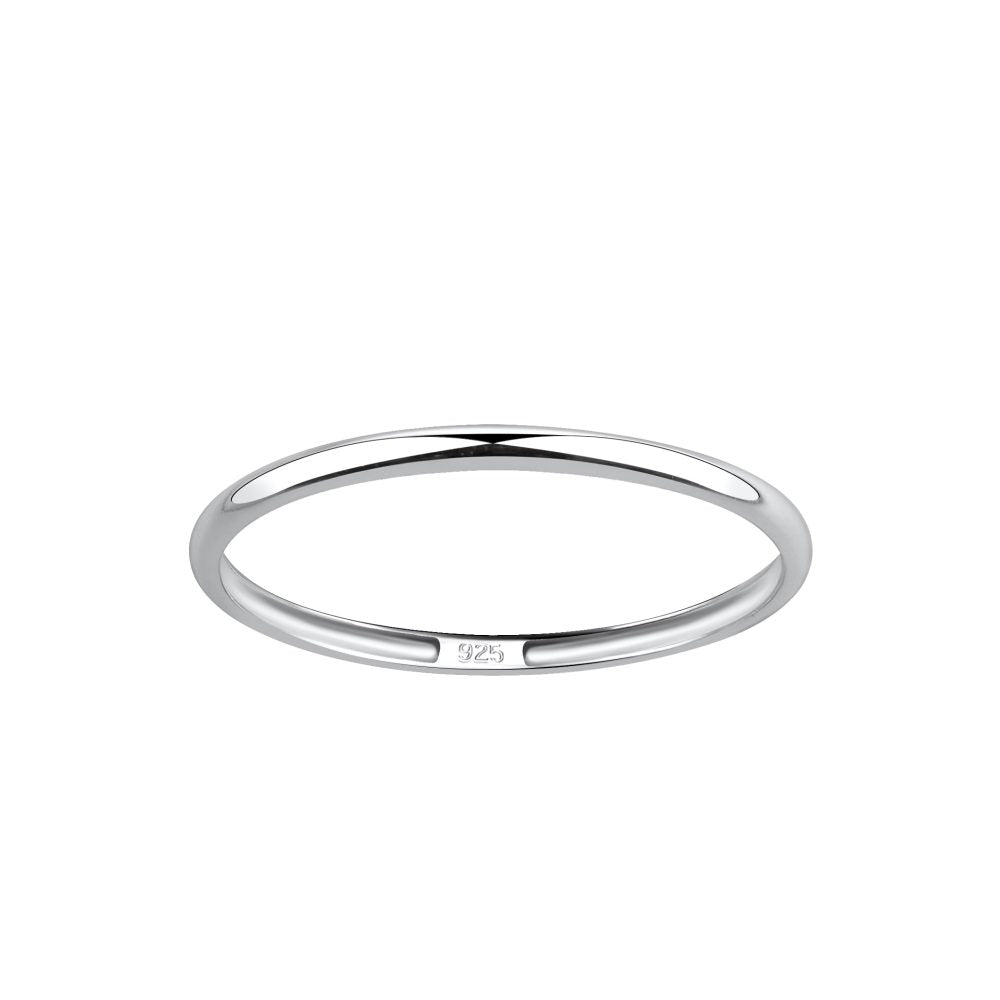 Band Silver Ring (Size 6) - High Quality 925 Sterling Silver Jewelry