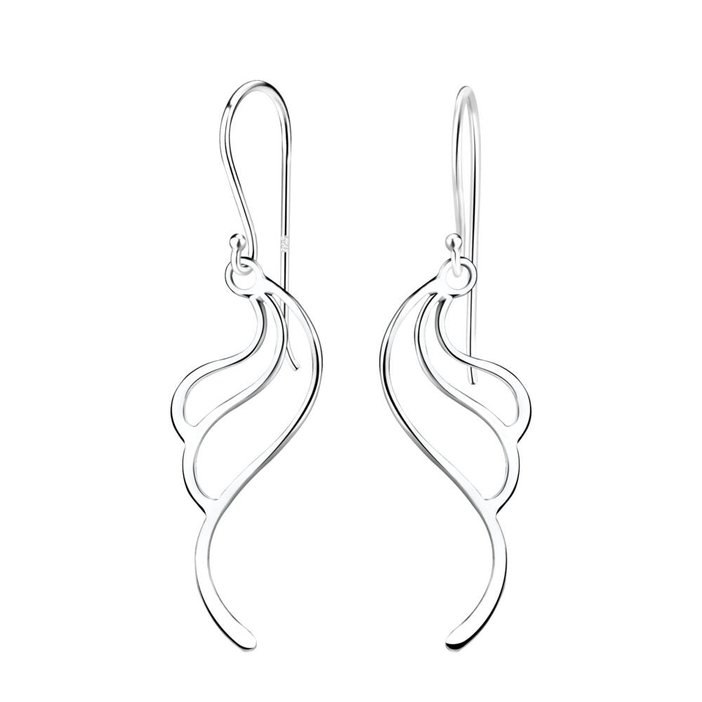 Silver Wave Earrings - High Quality 925 Sterling Silver Jewelry
