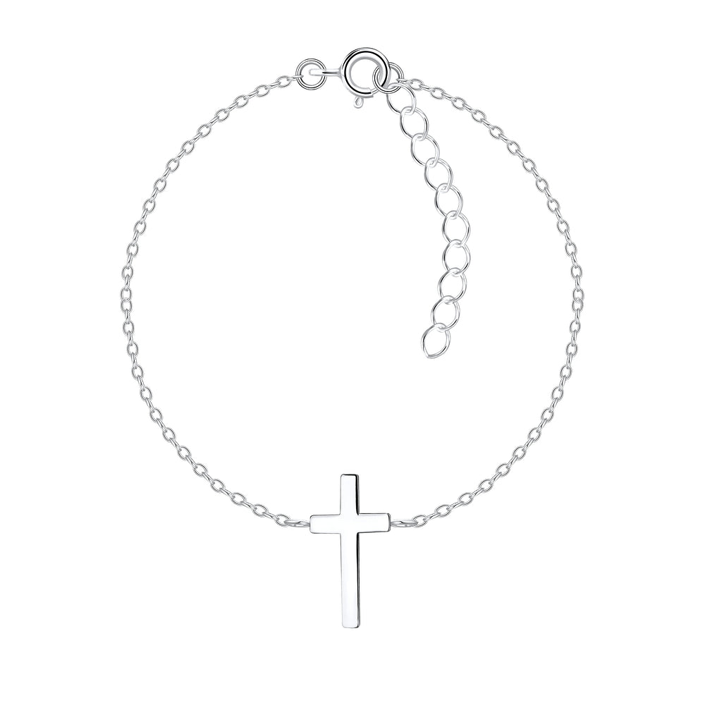 Cross Bracelet — Extendable - High Quality 925 Sterling Silver Jewelry