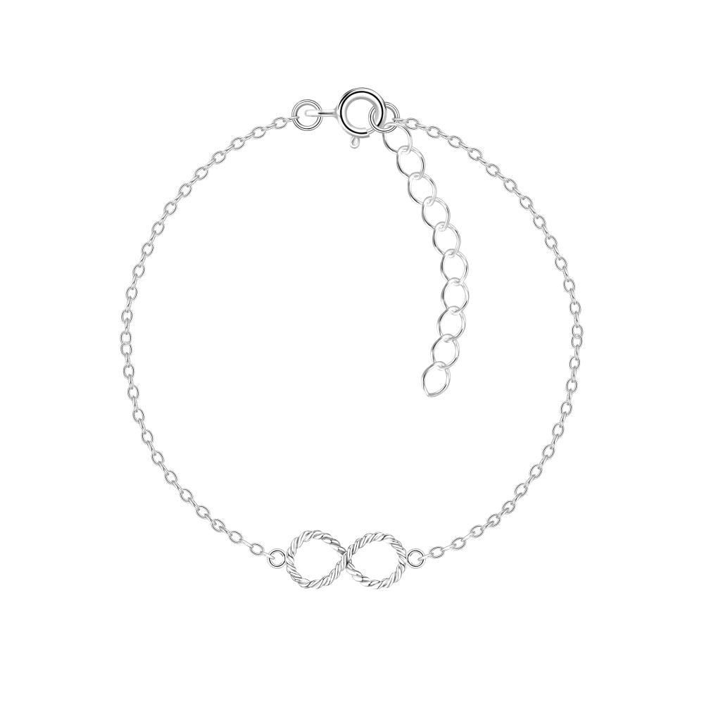 Silver Infinity Twist Bracelet - High Quality 925 Sterling Silver Jewelry