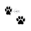 Studs Sterling Silver Paw Print Animal Motif - High Quality 925 Sterling Silver Jewelry