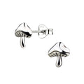 Silver Mushroom Studs - High Quality 925 Sterling Silver Jewelry