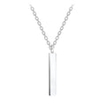 Silver Bar Necklace — Bar (18") - High Quality 925 Sterling Silver Jewelry