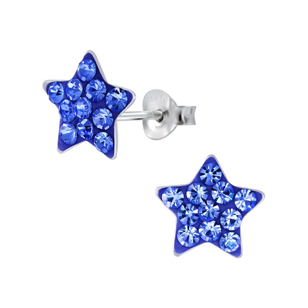 Star Studs — Blue - High Quality 925 Sterling Silver Jewelry