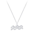 Aquarius Zodiac Sign Necklace (18") - High Quality 925 Sterling Silver Jewelry