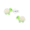 Silver Turtle Studs - High Quality 925 Sterling Silver Jewelry