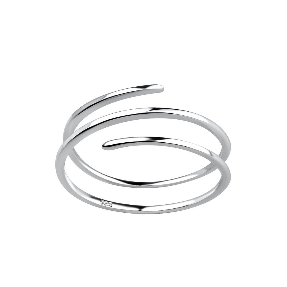 Line Wrap Ring (Size 7) - High Quality 925 Sterling Silver Jewelry