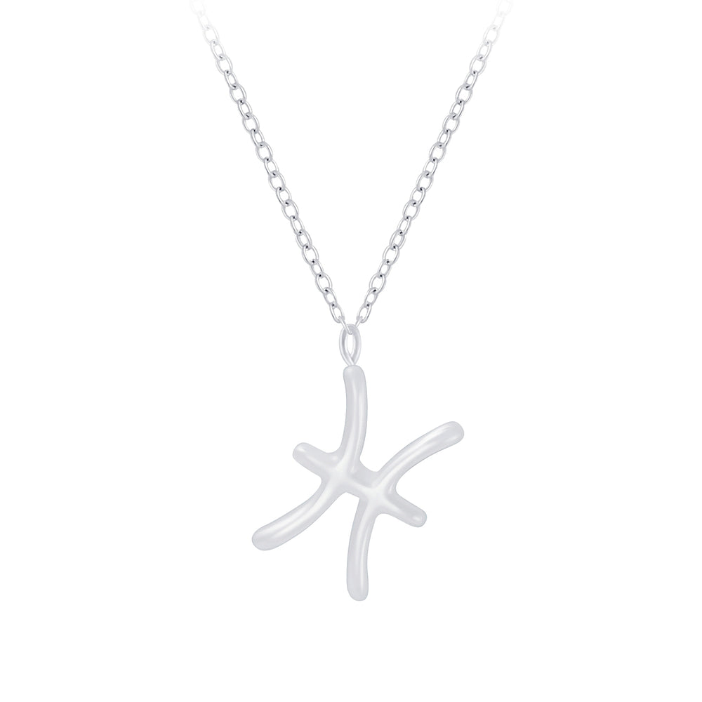 Pisces Zodiac Sign Necklace (18") - High Quality 925 Sterling Silver Jewelry