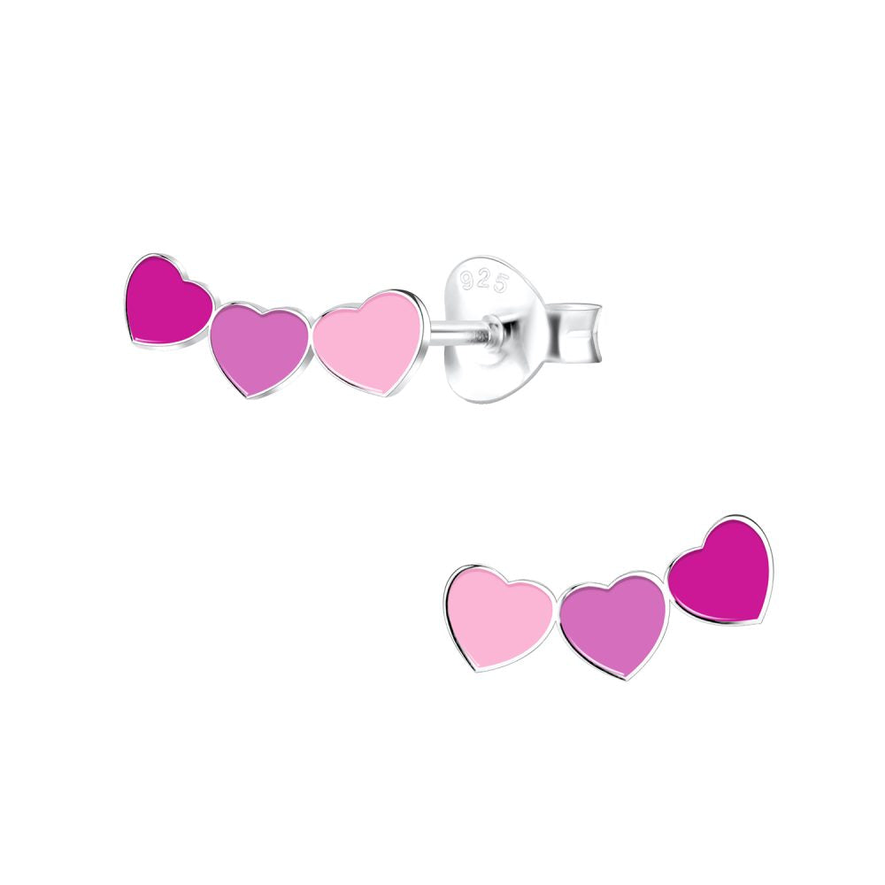 Silver Heart Studs - High Quality 925 Sterling Silver Jewelry