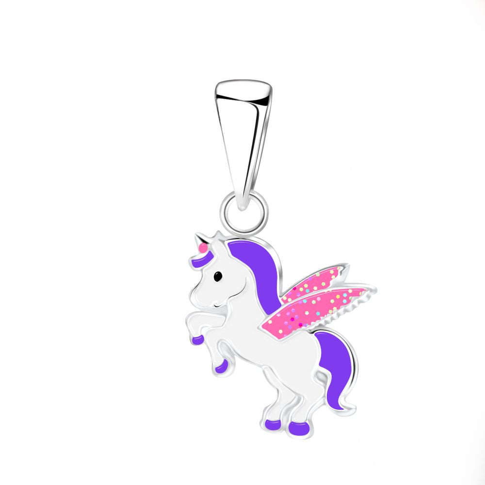 Purple Pink Unicorn Pendant - High Quality 925 Sterling Silver Jewelry