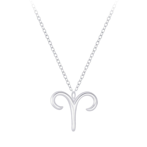 Aries Zodiac Sign Necklace (18") - High Quality 925 Sterling Silver Jewelry