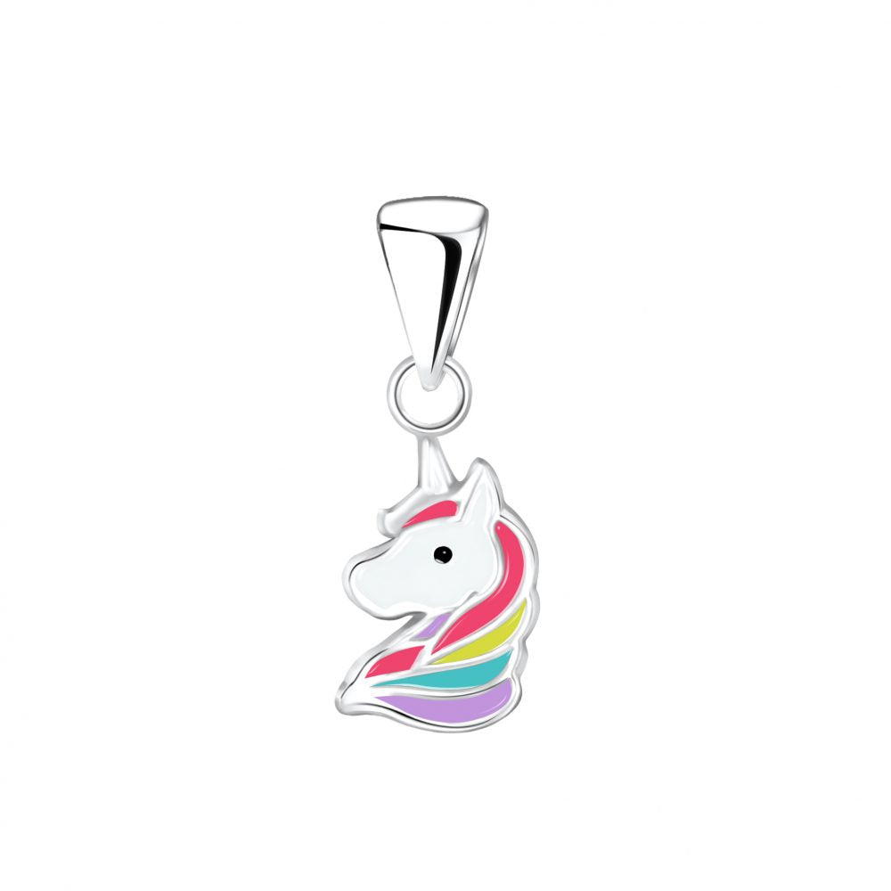 Silver Unicorn Head Pendant - High Quality 925 Sterling Silver Jewelry