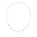 Round Sparkling Zirconia Silver Necklace — White (0.16") - High Quality 925 Sterling Silver Jewelry