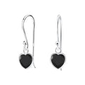 Studs Sterling Silver () Heart Sparkling Zirconia Black - High Quality 925 Sterling Silver Jewelry