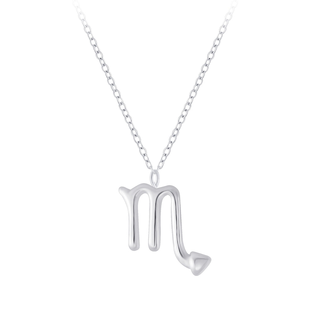 Scorpio Zodiac Sign Necklace (18") - High Quality 925 Sterling Silver Jewelry