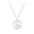 Peace Symbol Necklace — (18") - High Quality 925 Sterling Silver Jewelry