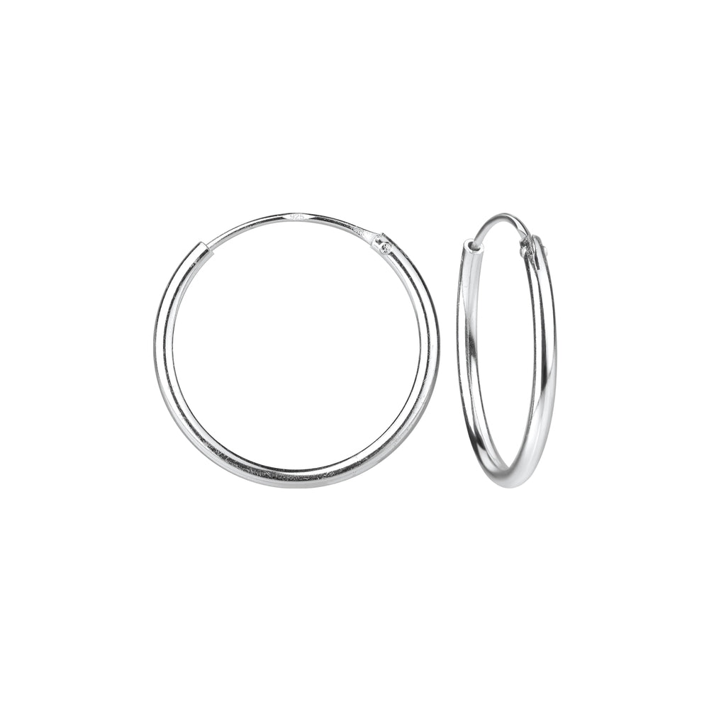 Hoop Earrings (0.63") - High Quality 925 Sterling Silver Jewelry