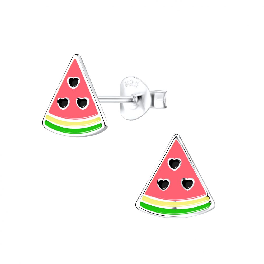 Watermelon Slice Studs - High Quality 925 Sterling Silver Jewelry