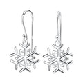 Silver Snowflake Earrings - High Quality 925 Sterling Silver Jewelry