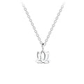 Lotus Flower Necklace (18") - High Quality 925 Sterling Silver Jewelry