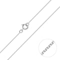 Silver Diamond Cut Essential Cable Chain Necklace (18") - High Quality 925 Sterling Silver Jewelry