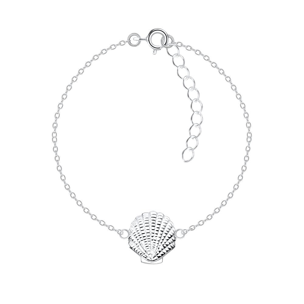 Silver Shell Bracelet - High Quality 925 Sterling Silver Jewelry