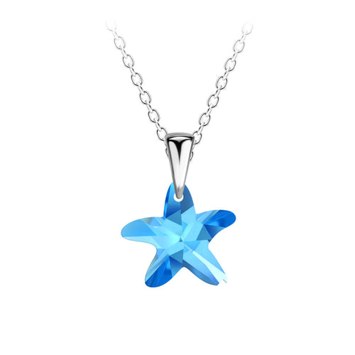 Blue Starfish Necklace - High Quality 925 Sterling Silver Jewelry